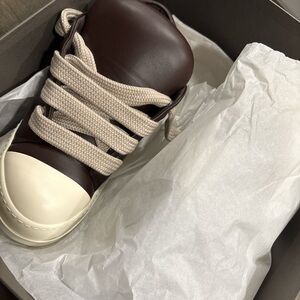 Brown Lowtop Jumbo laced Rick Owens